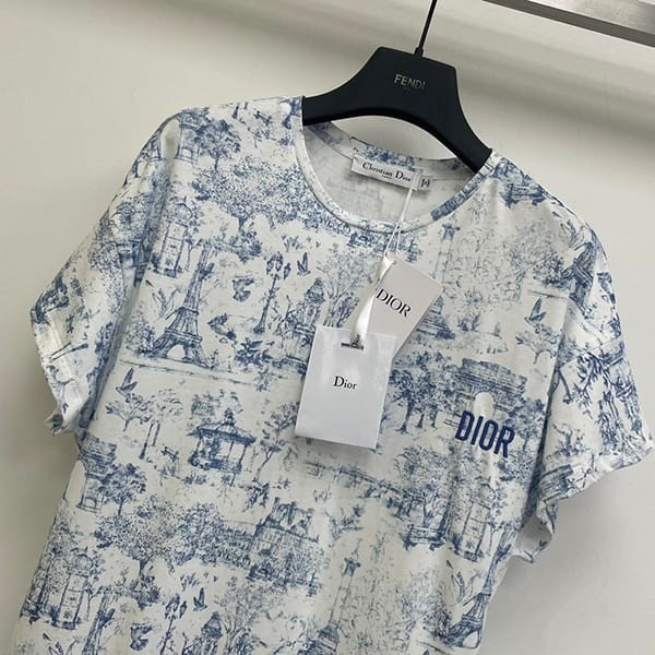 プレゼント最適ディオール スーパーコピー パリモチーフ Tシャツ dey19397